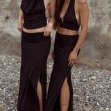 Bamboo Skirt Long Saraswati Black