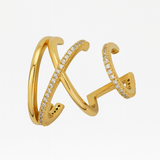 Crystal Wave Ear Cuff