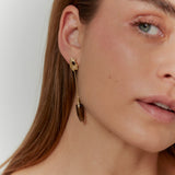 Smoky Quartz Earrings Sul Gold