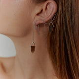 Smoky Quartz Earrings Mania Silver