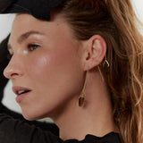 Smoky Quartz Earrings Mania Gold