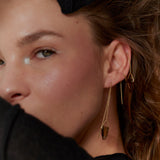 Smoky Quartz Earrings Mania Gold