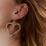 Heart Earrings Danu Gold