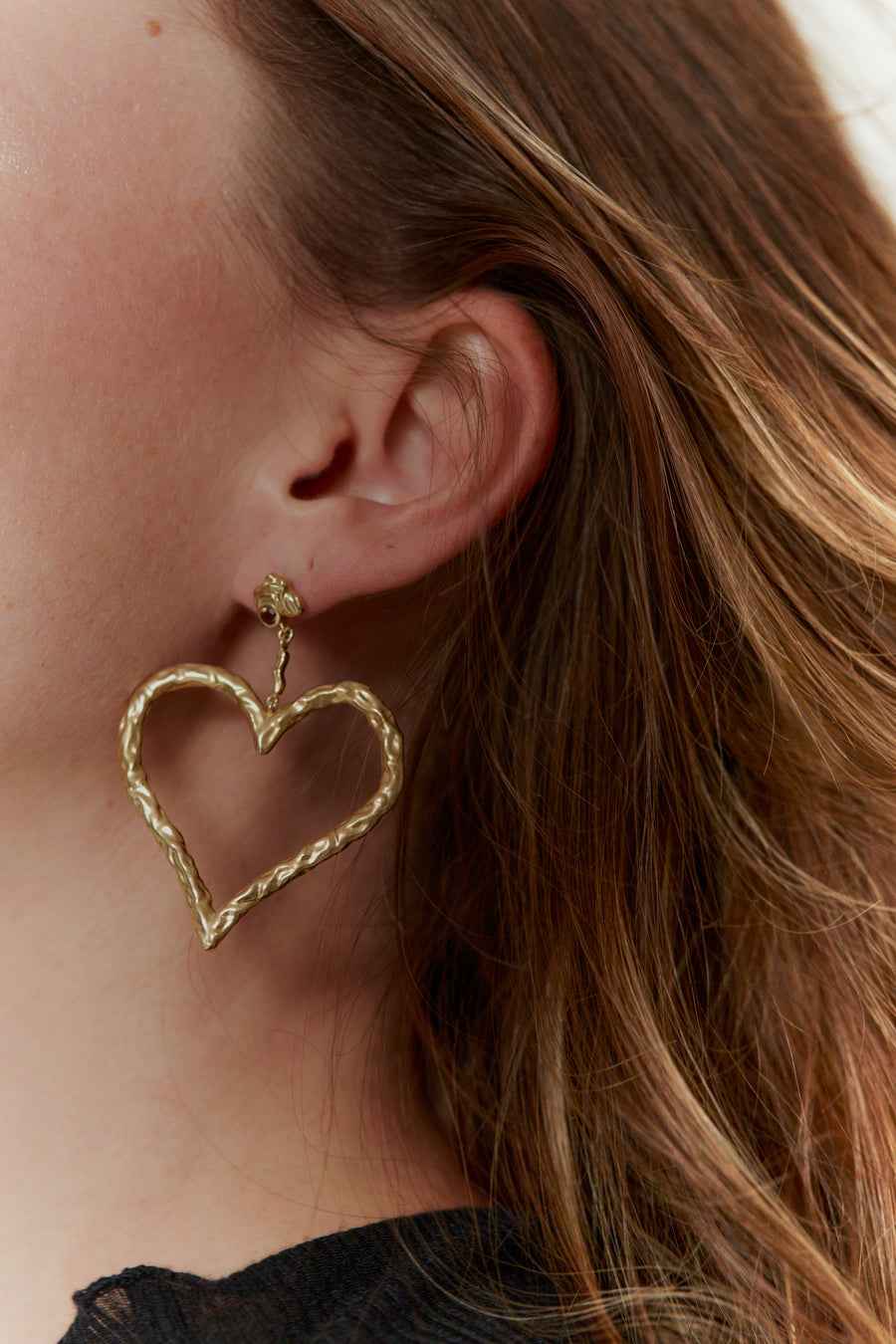 Heart Earrings Danu Gold