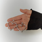 Heart Earrings Danu Silver